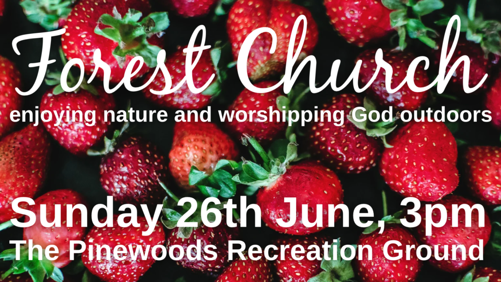 Forest Church, 3pm at the Pinewoods Recreation Ground.