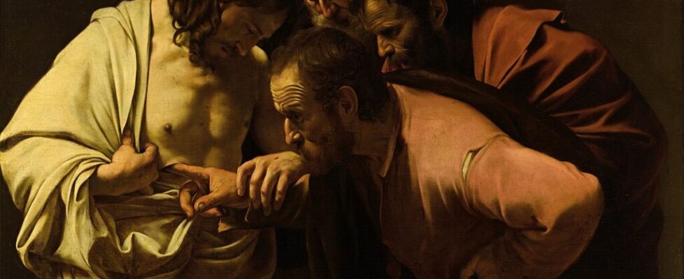The incredulity of St Thomas Caravaggio