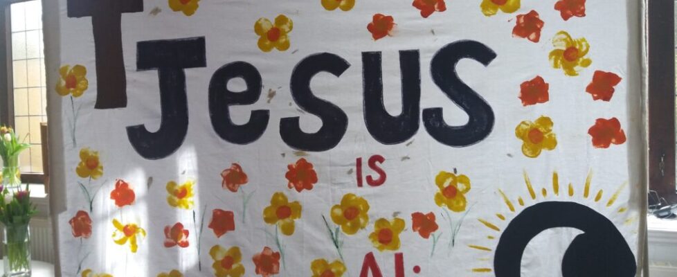 Jesus is Alive! Banner designed by Debs Brady
