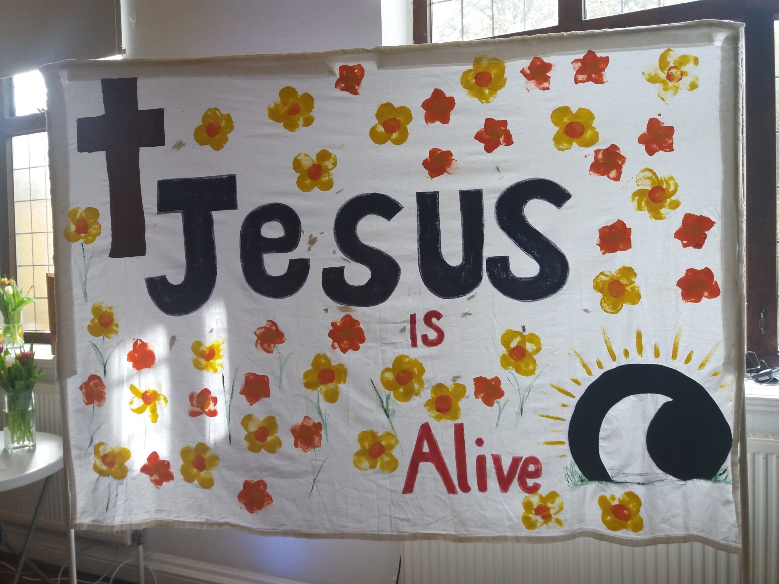 Jesus is Alive! Banner designed by Debs Brady
